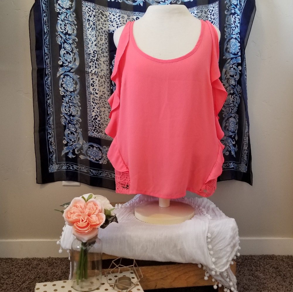 LC Lauren Conrad Coral Tank Top